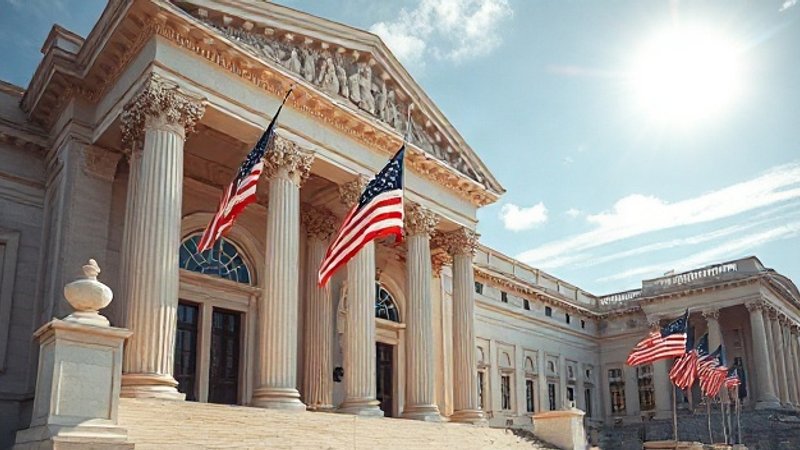 Экономический прессинг: США вводят новые санкции против иранских банков Современный фасад здания Министерства финансов США в Вашингтоне с неок