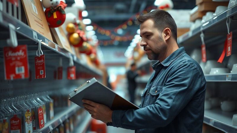 Почему в Польше запретили продавать игрушечные тесаки: ответы на главные вопросы Менеджер магазина с планшетом проверяет освобожденные полки в отделе с