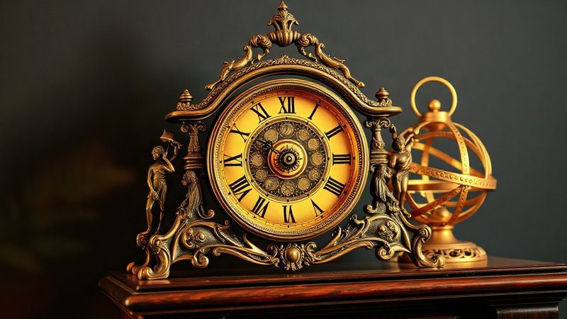 Космический барометр: эмоциональный климат и деловая активность Старинные каминные часы в стиле барокко с зодиакальным циферблатом