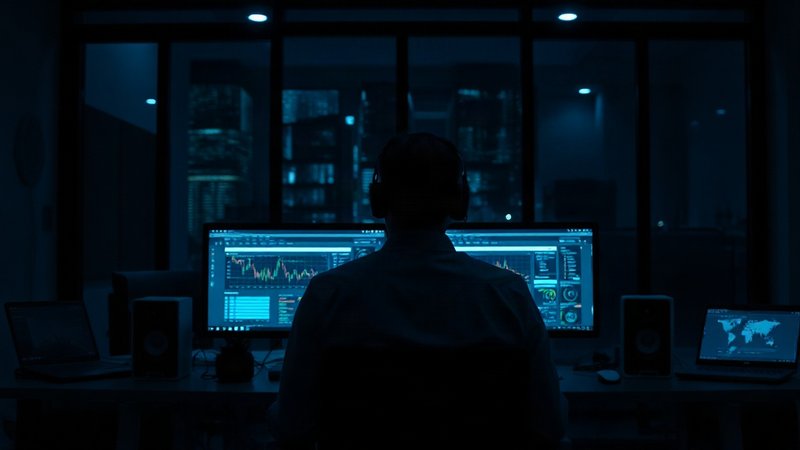 Обвал акций в Индонезии: ответы на главные вопросы о ситуации на бирже Финансовый аналитик за компьютером анализирует динамику биржевых показ